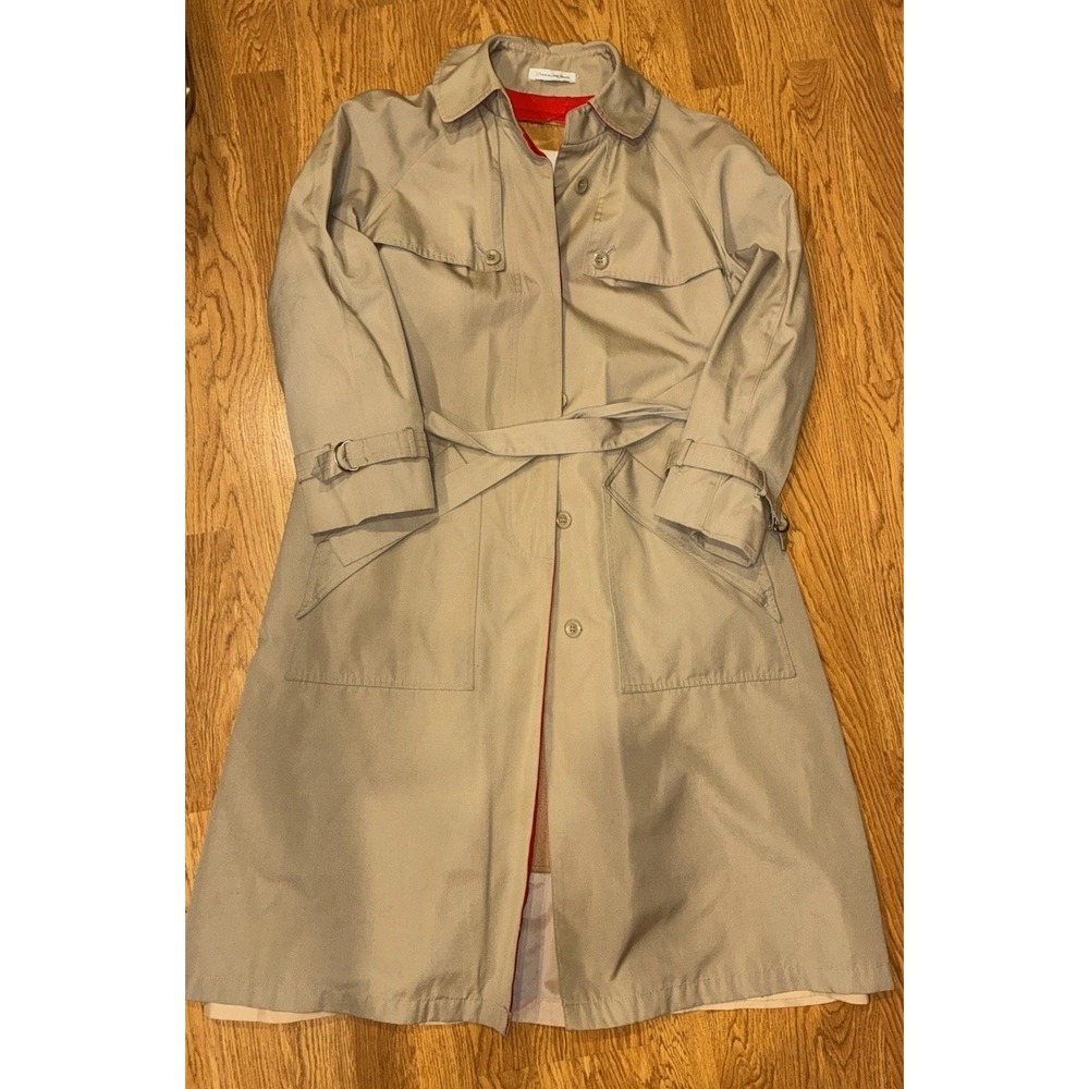 Vintage Misty Harbor Tan Long Trench Coat Wool Blend 12